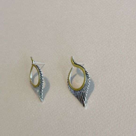 Boho wing Earrings #1525 - Picture 3 of 4